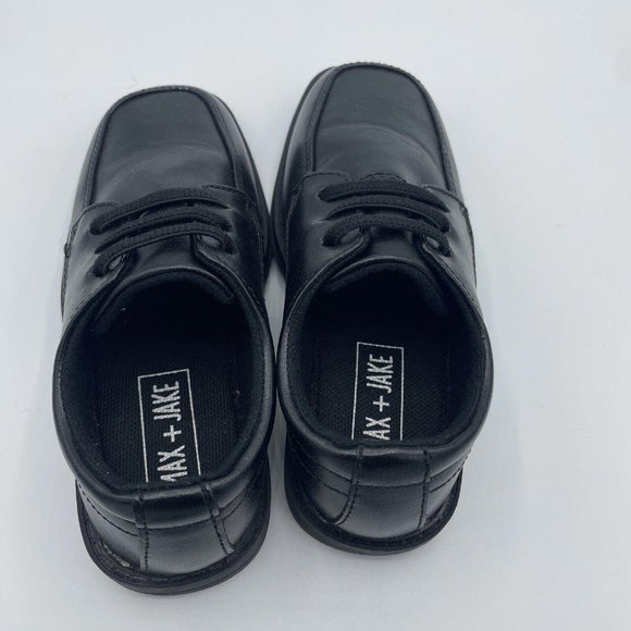MAX + JAKE little boys non-marking lace up dress shoes in BLACK sz 11 - VGUC - Picture 3 of 8